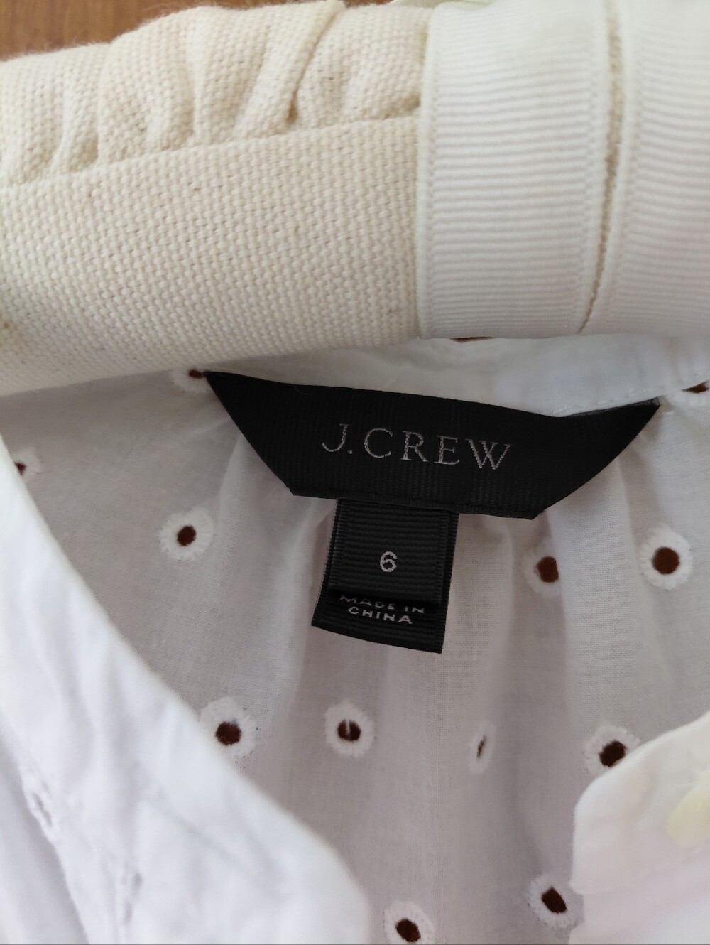 J. Crew Eyelet Button Up Long Sleeve Blouse - Picture 6 of 8